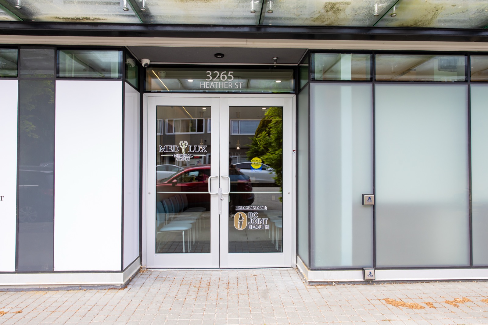 MedLux Medical Clinic entrance at 3265 Heather Street, Vancouver
